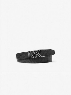 Cinturones Michael Kors Reversible Logo And Faux Cuero Hombre Negras | 394582-URW